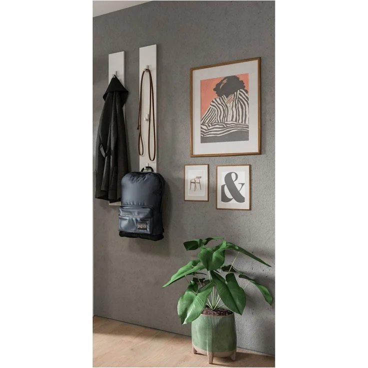 Paneel 2er Set (B/H/T: 13x115x3 cm) in weiß hochglanz – Bild 2