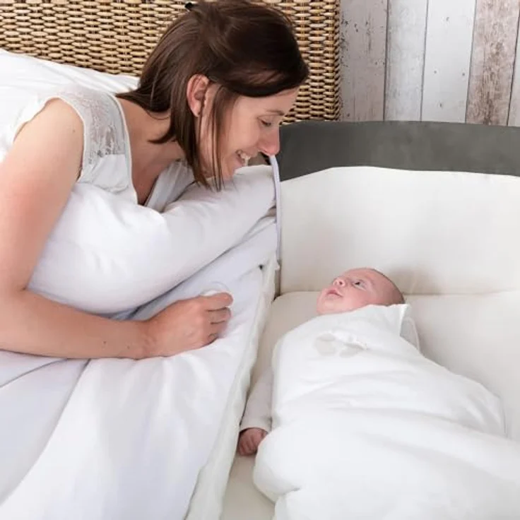 Bebeconfort Beistellbett Calidoo, höhenverstellbares Babybett, gemütlich und weich gepolstert, das Beistellbettchen ist nutzbar ab der Geburt bis max. 9 kg, Grey Mist – Bild 11