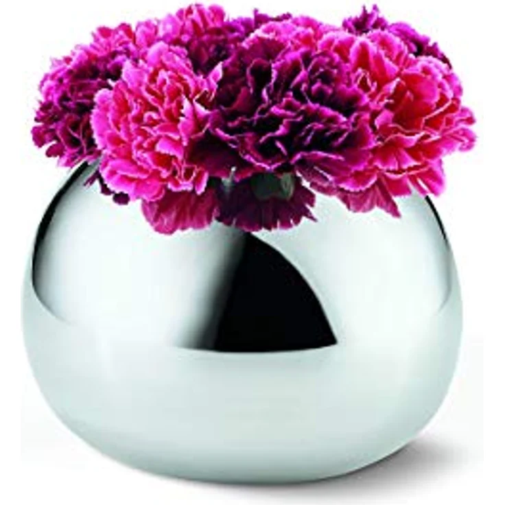 PHILIPPI Bella Vase L, Edelstahl, 15 cm, zeitlos und bauchig für sicheren Stand – Bild 1