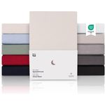 Blumtal Premium Topper Boxspringbett Spannbettlaken 140x200 - Superweiches 100% Baumwolle Spannbetttuch, bis 15cm Topperhöhe, Elfenbein