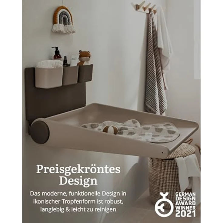 Leander 'Wally' Wand-Wickeltisch Cappuccino – Bild 7