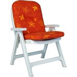 Angerer Freizeitmöbel GmbH Auflage für Gartenmöbel - Stuhlauflage niedrig Made in Germany (Terracotta geblümt)