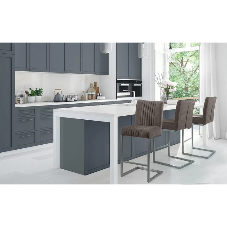 Julian Bowen Barhocker, 2 Stück, anthrazit, Height: 100, Width: 41, Depth: 49cm – Bild 2