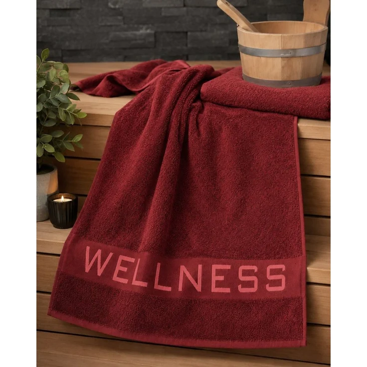 heimtexland Saunatuch Wellness Sauna Handtuch Badetuch Walkfrottier, Walkfrottee (Stück, 1-St), Jacquard Bordüre, weich und saugstark, Duschtuch, 70x180 cm – Bild 2