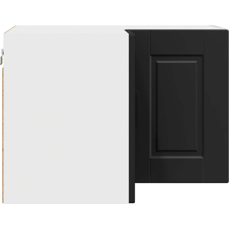 vidaXL Wand-Eckschrank PORTO Schwarz 57 x 57 x 40 cm Holzwerkstoff 885306 – Bild 7