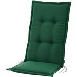 BURI 2er Set Hochlehner Auflagen 120x48x7 cm Dunkelgrün | Gartenstuhlauflagen mit dicker Schaumstofffüllung | UV-lichtecht, wetterfest & handwaschbar | elegante Sesselauflagen