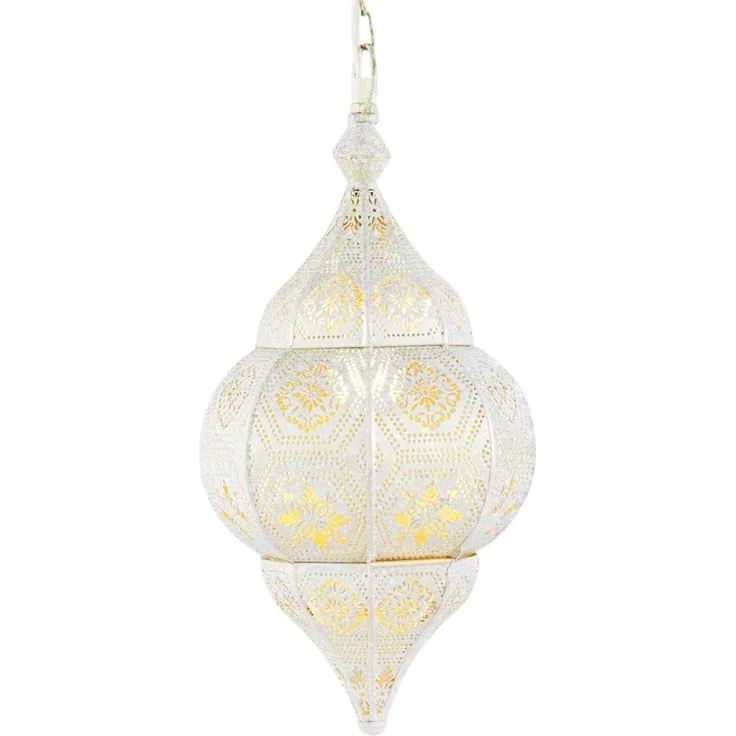 Marrakesch Orient & Mediterran Interior Deckenleuchte Orientalische Lampe Hängeleuchte Layan Weiss