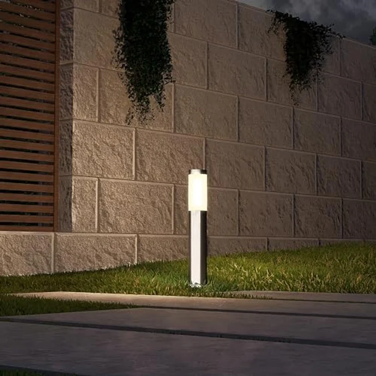 linovum LED Außen-Wandleuchte 3er Set Wegeleuchte BOSEA-A mit E27 Sockel - Pollerleuchte Hoehe 50cm, Leuchtmittel nicht inklusive – Bild 6