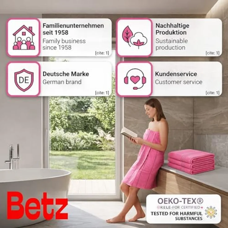 Betz Strandtuch Betz XXL Badetuch LINES Saunahandtuch Liegetuch 90x180 cm, 100% Baumwolle – Bild 10