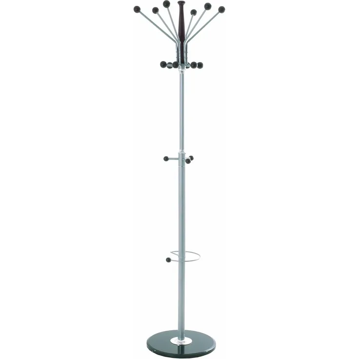 HAKU Möbel Garderobenständer, Marmor, alu-dunkelbraun, Ø 42 x H 182 cm