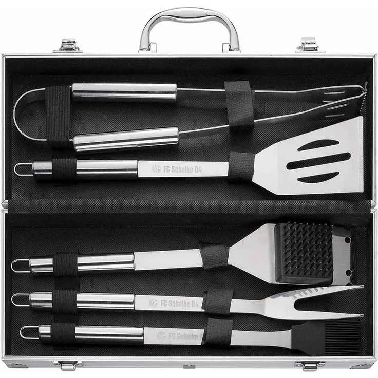 FC Schalke 04 Grillbesteck-Set FC Schalke 04 Grillkoffer 5-teilig, (5 tlg)