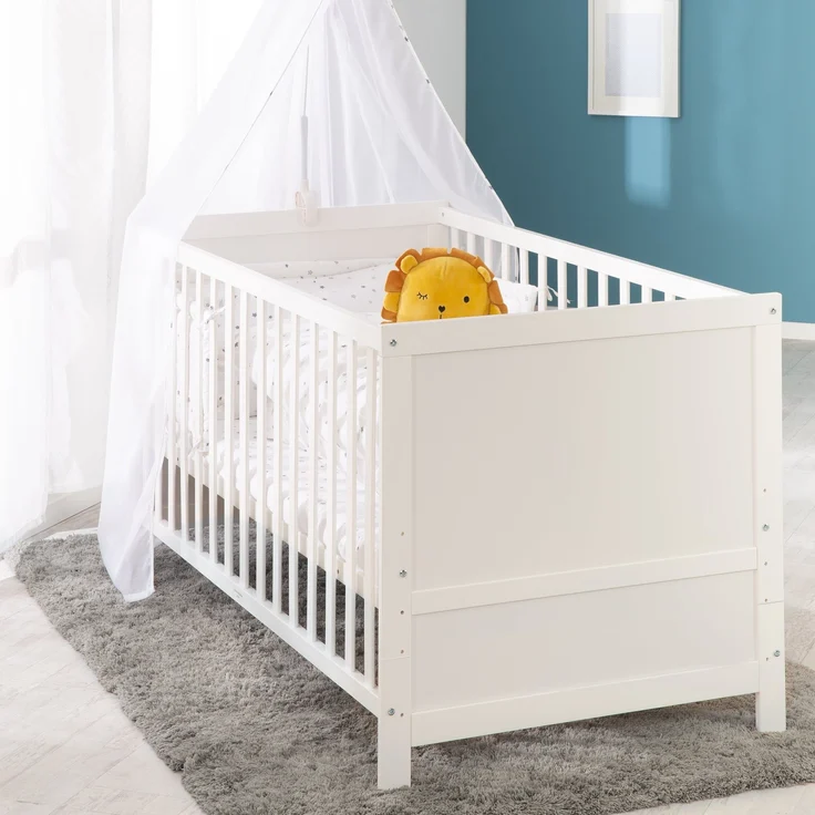 roba Komplettbettset 'Sternenzauber' 70 x 140 cm - umbaubar - inkl. Textilausstattung - Weiß – Bild 2