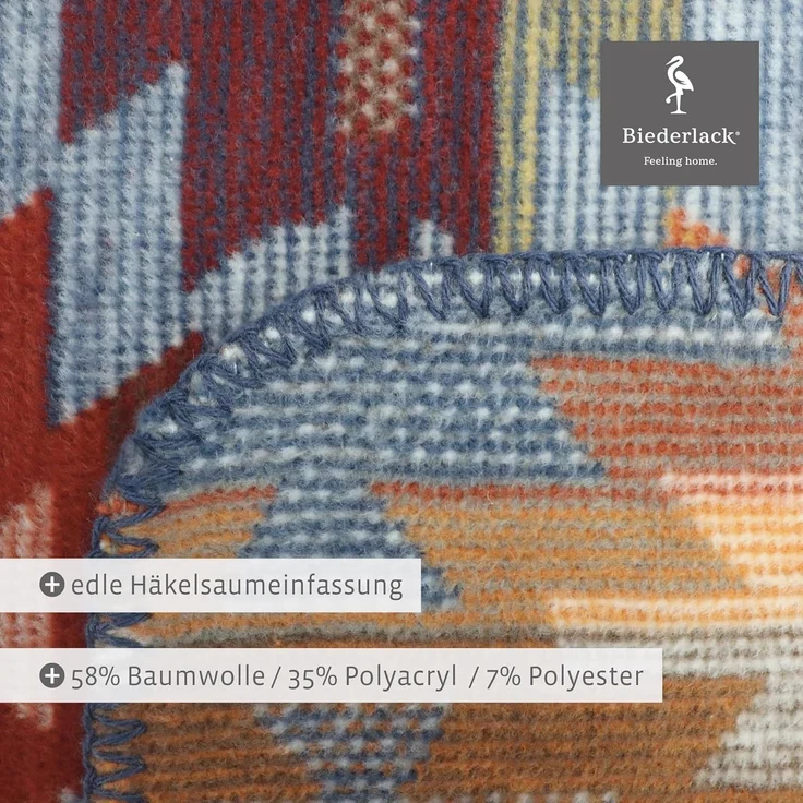 Wohndecke Navajo, bunte Ethno-Sofadecke in 150x200 cm, Biederlack, Decke aus Baumwollmischgewebe, Made in Germany – Bild 6