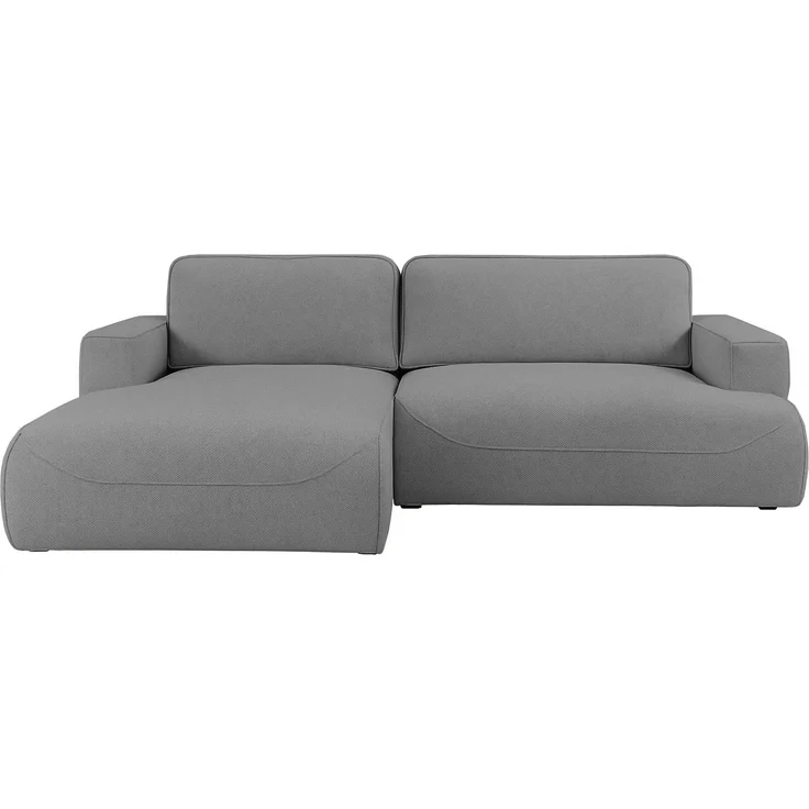 MEBLINI Schlafcouch mit Bettkasten – LUMIERE – 271x195x96cm – Links – Dunkelgrau Samt - Ecksofa mit Schlaffunktion - Sofa mit Relaxfunktion und Kissen - Couch L-Form – Eckcouch – Bild 1