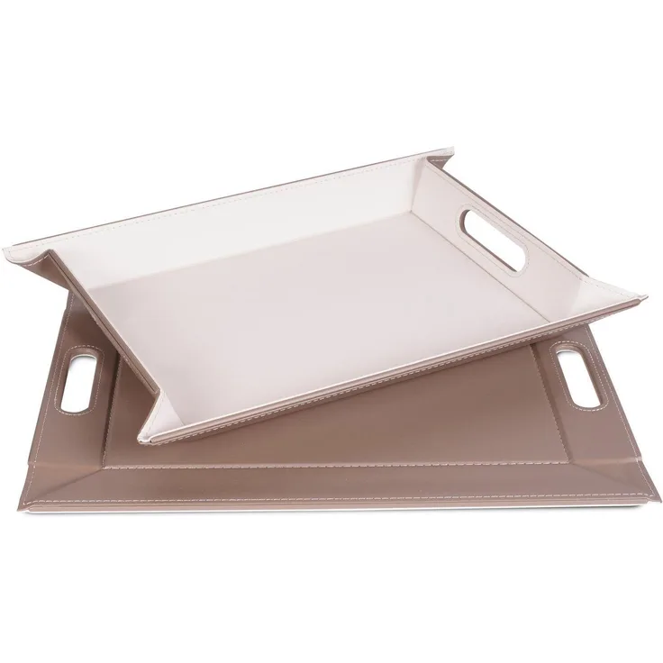 Freeform Duo Wende-Tablett 55x41 cm Weiß / Taupe
