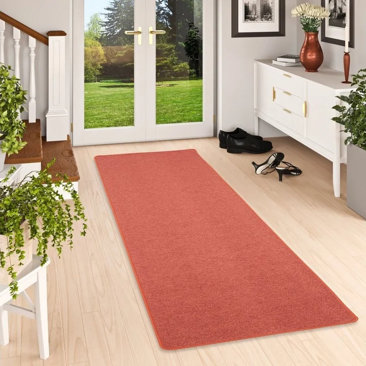Snapstyle Veloursteppich Feinschlingen Velour Läufer Teppich Strong, Eckig, Höhe: 5 mm – Bild 1