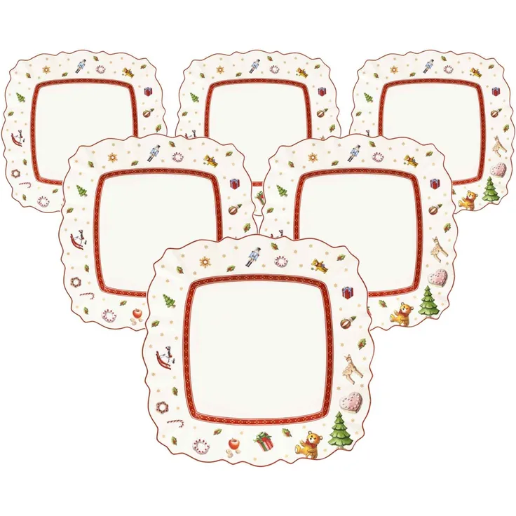 Villeroy & Boch Toy's Delight Frühstücksteller 22 x 22 cm 6er Set