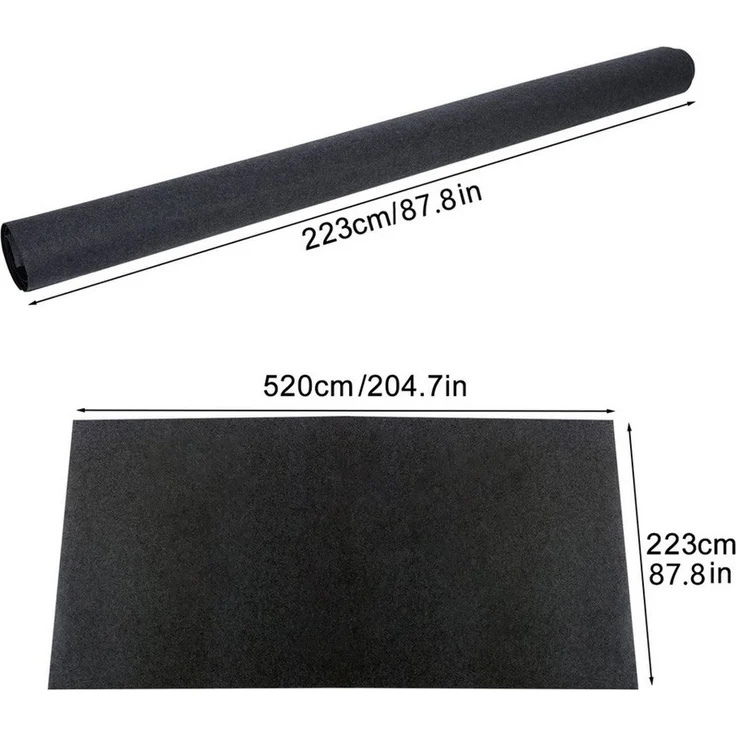 Rutaqian Bodenschutzmatte Ölauffangmatte für Werkstatt und Garage 520x223 cm, Garagenboden Matte, Schneidbarer Ölspritzmatte mit Rutschfestem Rücken, Aus Filz – Bild 2