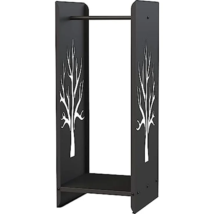 DanDiBo Kaminholzregal Innen Metall Schwarz 100 cm Kaminholzständer 96428 Brennholzregal Schmal Kaminholzhalter – Bild 7