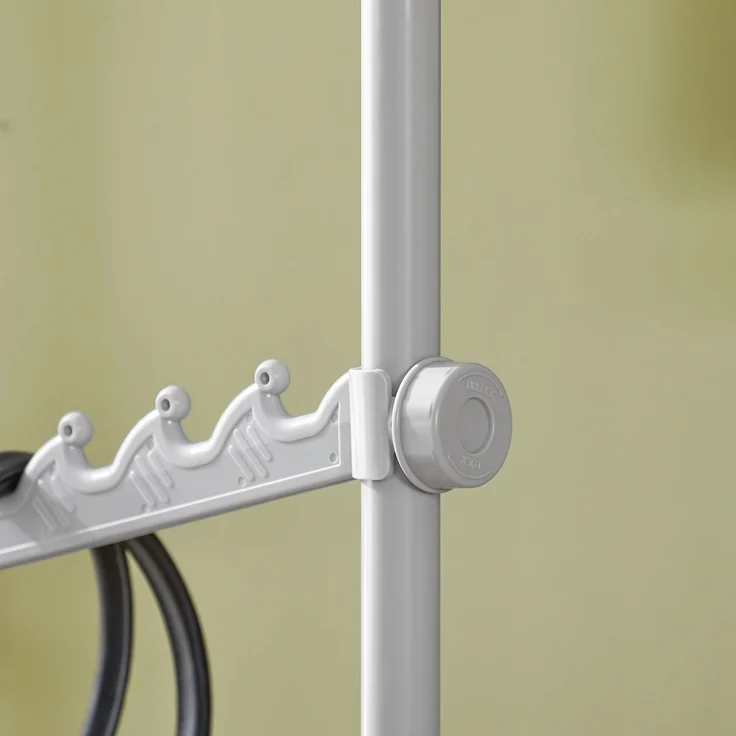 SoBuy FRG109-HG Garderobenständer, Metall, Pulverbeschichtung, Grau, 62 x 200 x 75 cm – Bild 6