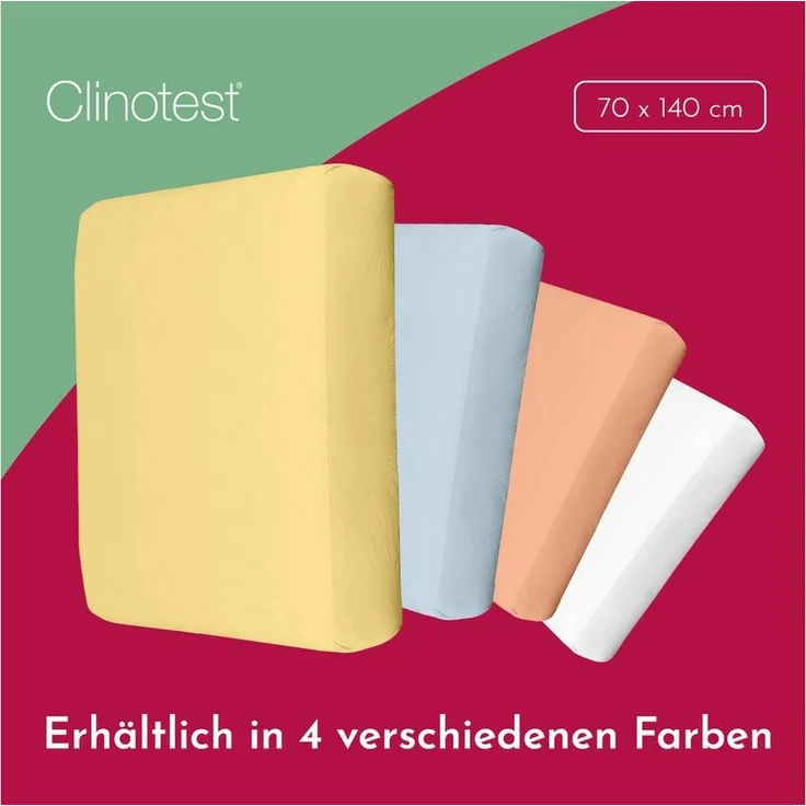 Clinotest Spannbettlaken Kinderbett 70x140 cm, bis 95°C waschbares Jersey, 100% Baumwolle, Gummizug: rundum elastisch ohne auszuleiern, (1 Stück), Bettlaken für Kindermatratzen und Topper bis 10cm Höhe – Bild 1