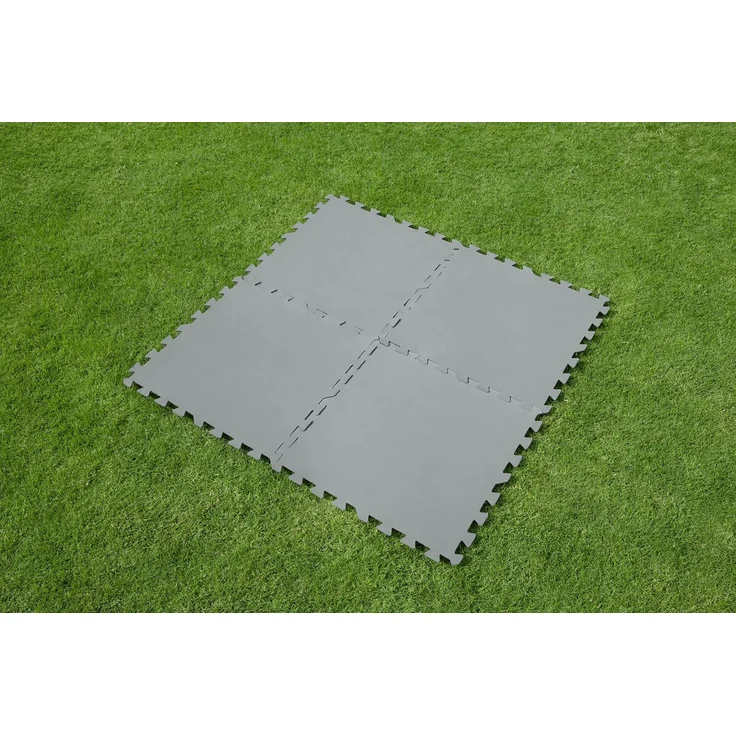 Bestway | Flowclear Pool-Bodenschutzfliesen XL-Pack | 18 Stück á 50 x 50 cm | Grau | ideal um Schutz des Poolbodens und des Rasens – Bild 6