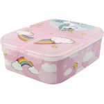 Wisam Lunchbox Kinder Brotdose Lunchbox mit 3 Fächern & tollem Design, 100% Kunststoff, (1-tlg)