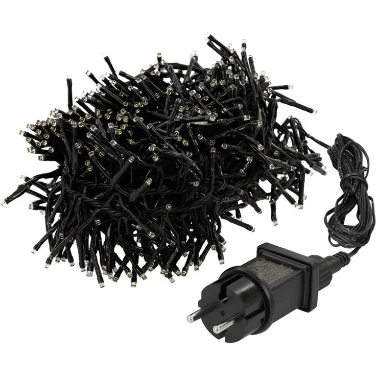 ECD Germany LED-Lichterkette Weihnachtsbeleuchtung Weihnachtslichterkette Christbaumbeleuchtung, Cluster Lichterkette 1152 LEDs 8,5m für Innen & Außen IP44 Warmweiß