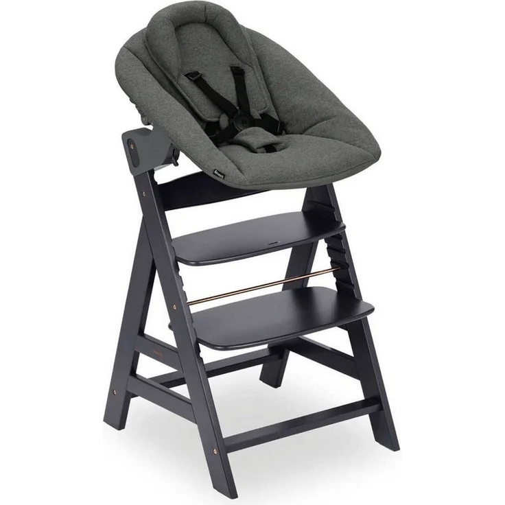 Hauck Alpha Newborn Set Plus Dark Grey Hochstuhl & Babywippe – Bild 5
