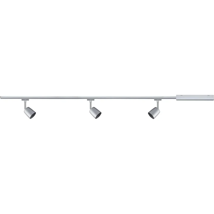 Paulmann 95462 URail Komplettset Cover Basisset Chrom matt ohne Leuchtmittel, max. 10W GU10 – Bild 1