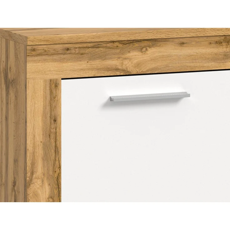 xonox. home Wohnen Jam X8BK6T30 Lowboard TV-Board Wohnzimmerboard Medienmöbel in Wotan Eiche Melamin und weiß Melamin, ca. B/H/T: 160 x 37 x 40 cm – Bild 7
