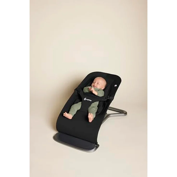 Ergobaby 3-in-1 Evolve Bouncer, Ergonomische Babywippe für Neugeborene ab Geburt bis zum Kleinkind, Babyschaukel mit Neugeboreneneinsatz (2,5 kg - 13,2 kg), Onyx Black – Bild 3