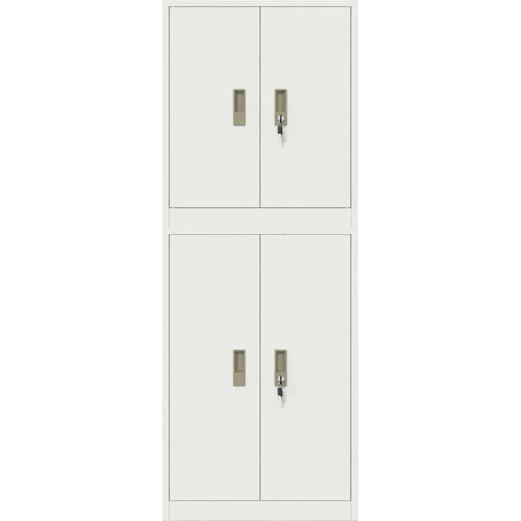 vidaXL Aufbewahrungsschrank 2 stk. Weiß 60 x 40 x 160 cm Stahl 3438752 – Bild 8