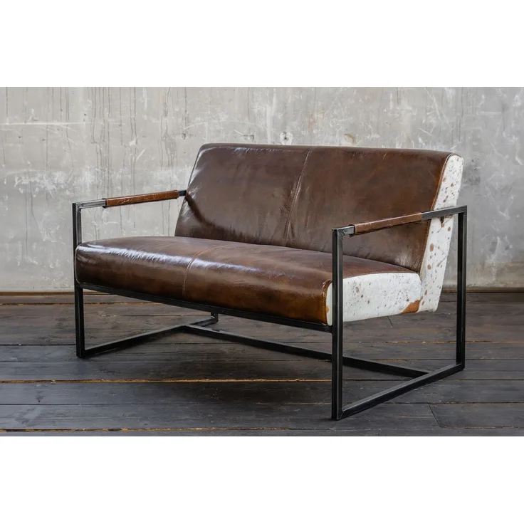 KAWOLA Sofa LIANO Vintage Leder braun 81 x 81 x 125 cm