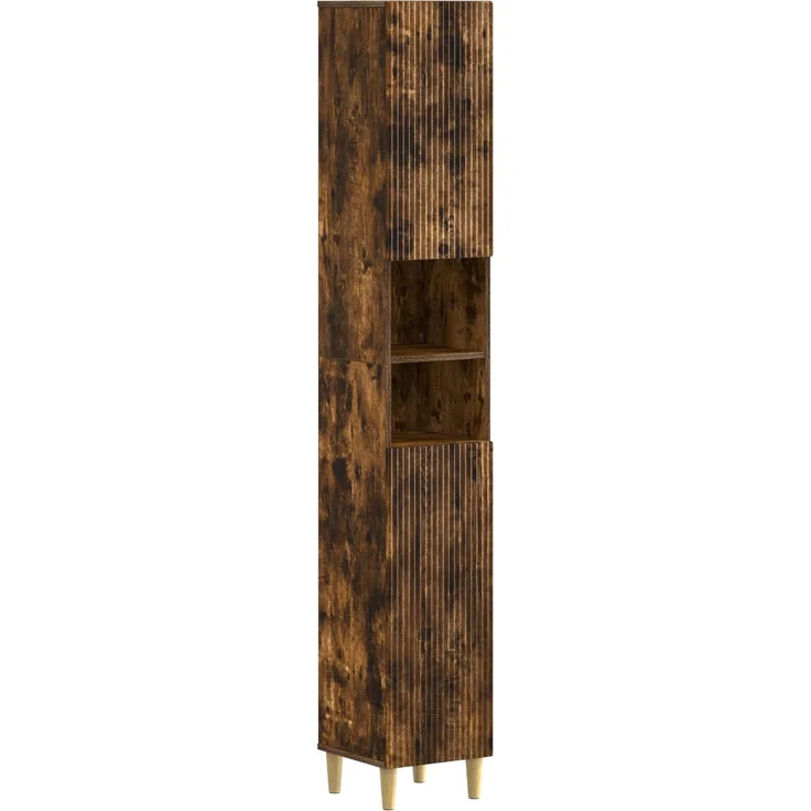 vidaXL 4-teiliges Badezimmer-Schrank-Set ARNHEM Raucheiche 3417932 – Bild 6