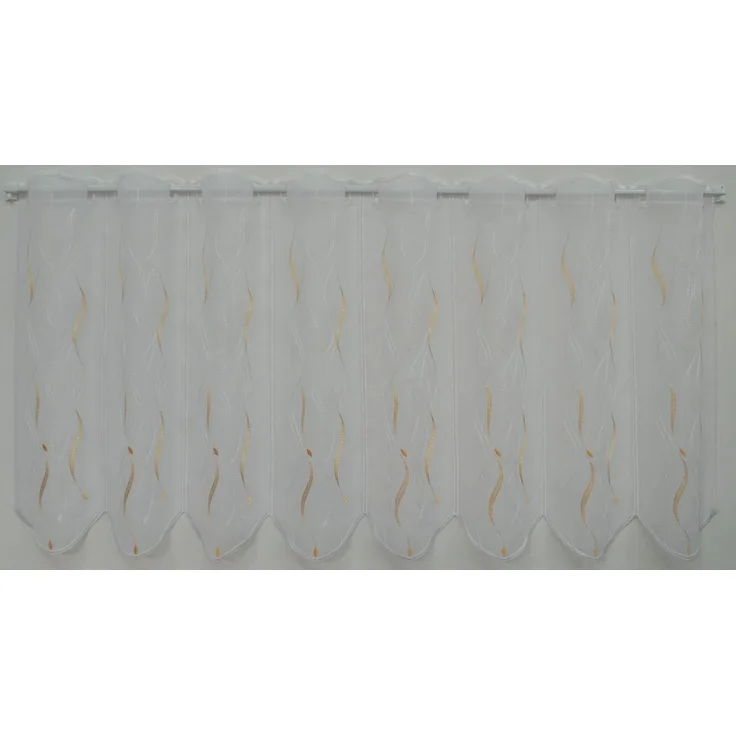 Stickereien Plauen Scheibengardine Pescara (1 St), Stangendurchzug, halbtransparent, Voile