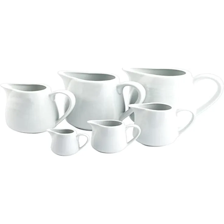 Hotelware Ariston Milchkännchen Für Hälfte Tasse, 50ml, Porzellan, Weiß, 8 x 4 x 6 cm