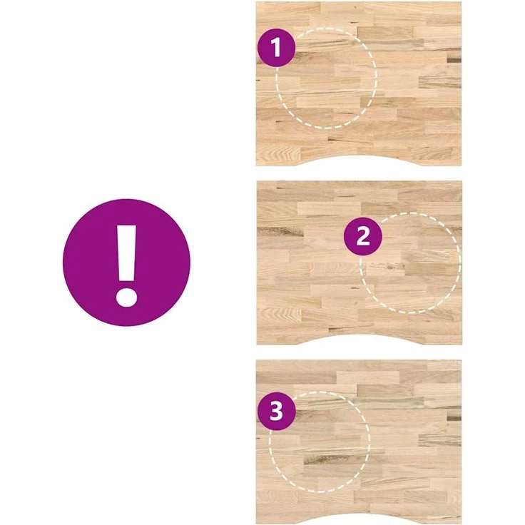 vidaXL Schreibtischplatte Unbehandelt 100x80x2,5 cm Massivholz Eiche 4009016 – Bild 6