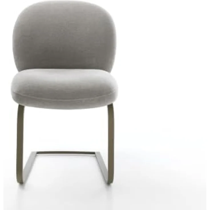 Freischwinger Nube-Flex Strukturstoff Soft Grau Freischwinger flach Effektfinish Titan Taschenfederkern – Bild 4