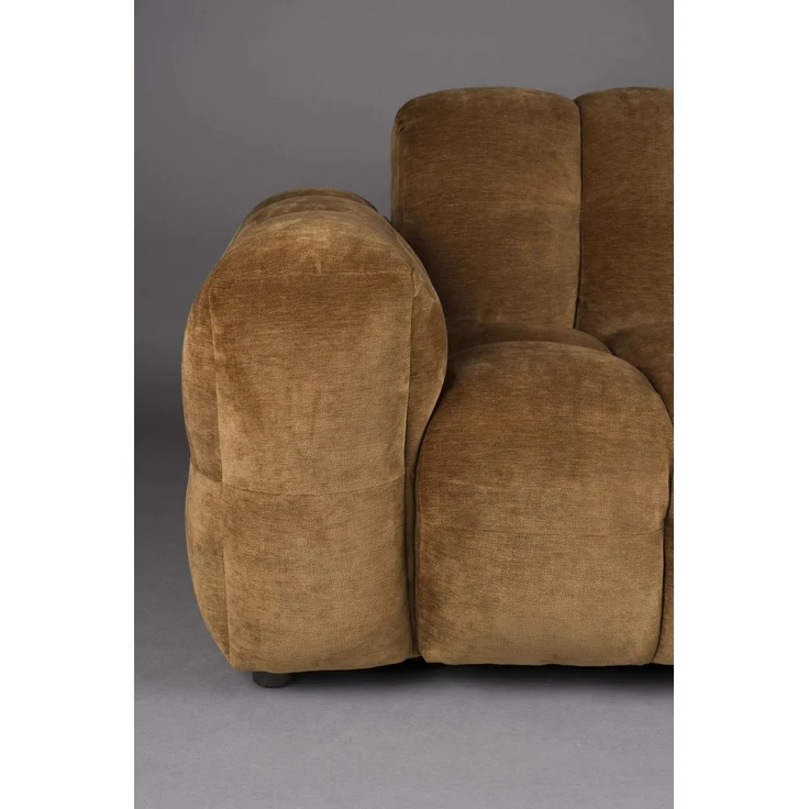 HACKMAN 4,5-Sitzer Sofa Velours Cognac von DUTCHBONE – Bild 4