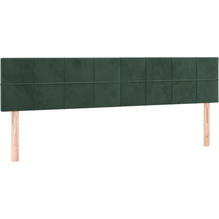 vidaXL Kopfteile 2 Stk. Dunkelgrün 90 x 5 x 78/88 cm Samt 346085 – Bild 2