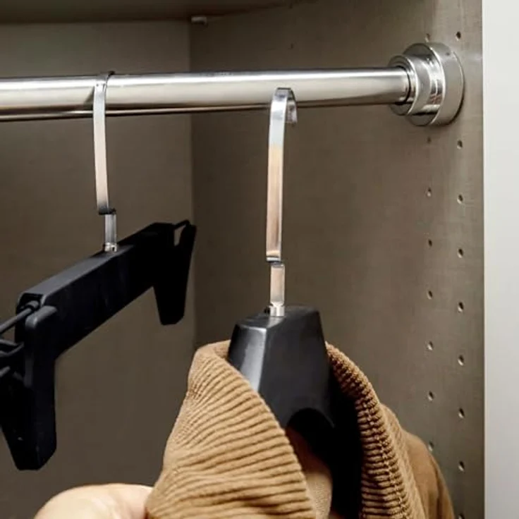 Intirilife Duschvorhangstange, Ø 1.8 mm, geklemmt, Edelstahl, Teleskop Duschstange Duschvorhangstange Ausziehbar Gardinenstange – Bild 7