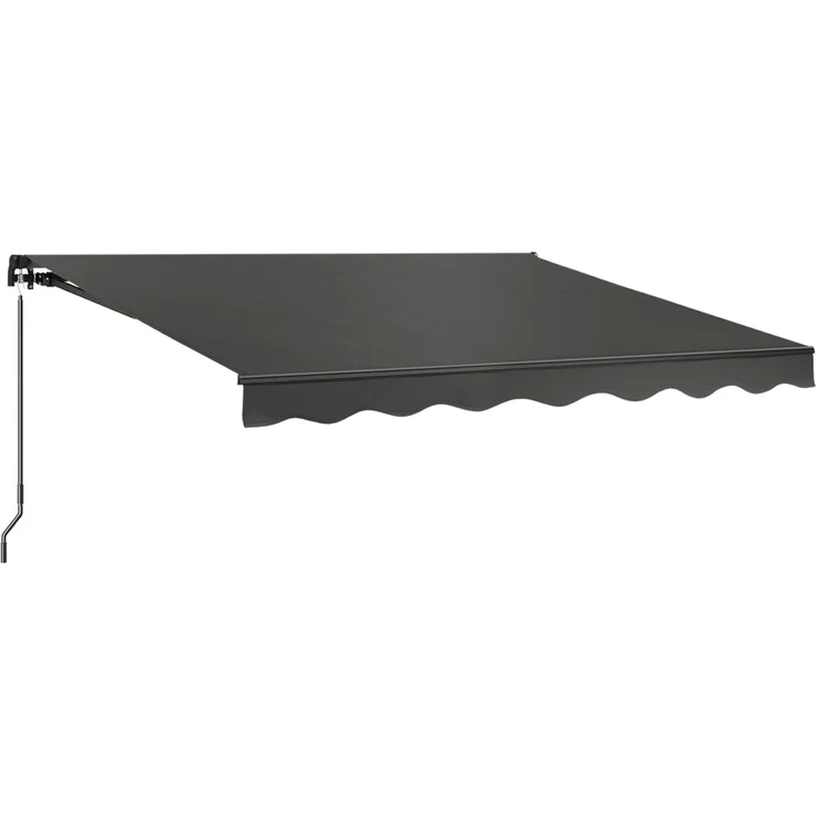 STEELSØN 'Kestria' Gelenkarmmarkise 300x250 cm, anthrazit, wetterfest und blickdicht, Markise mit Aluminium-Kassette und Wandhalterung, Balkonmarkise mit Handkurbel – Bild 10
