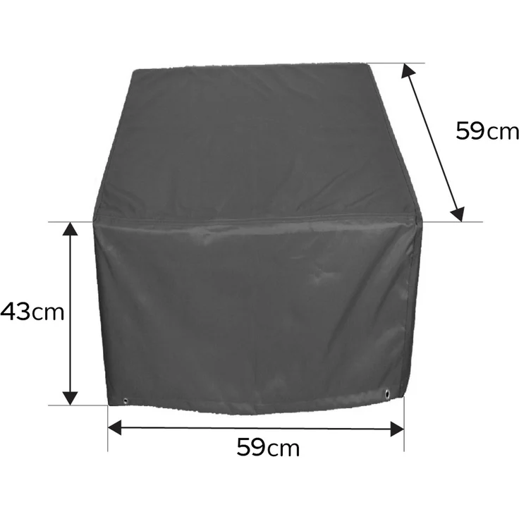 Pegaso Schutzhülle für Gartenmöbel, Ideal für kleine Gartentische, Polyester grau, 59 x 59 x 43 cm – Bild 2