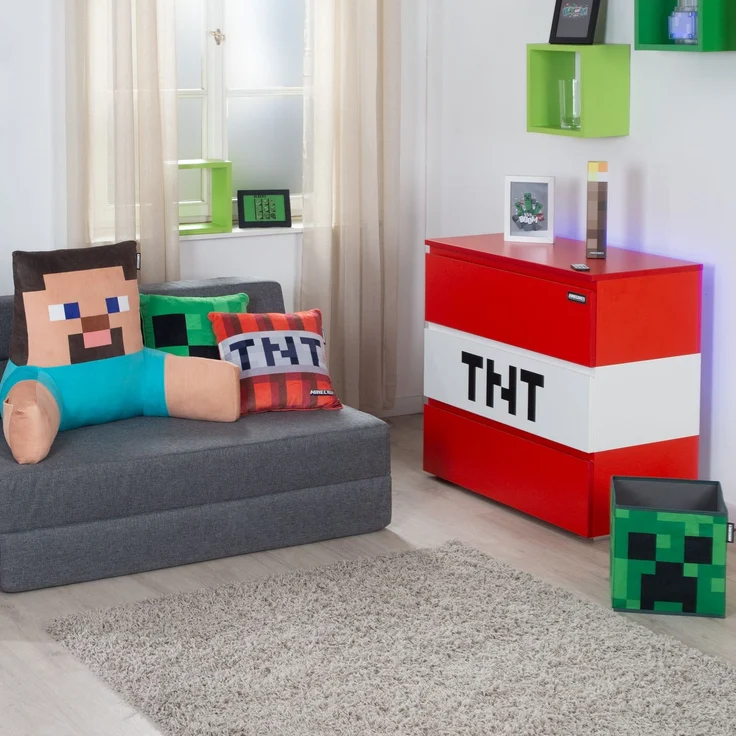 MINECRAFT - dekorative, kuschelweiche Dekokissen, Lesekissen, Zierkissen, buntes Design in verschiedenen Charaktere – Bild 6