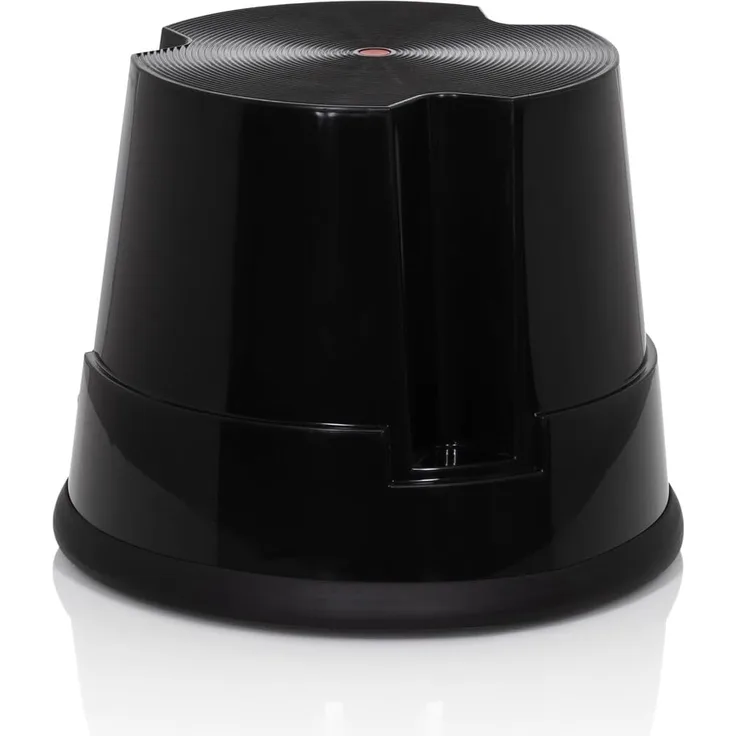 hjh OFFICE Tritthocker TIO-S Kunststoff Elefantenfuß, Höhe 30 cm, bis 150kg belastbar, mit Rollen 830003 Schwarz