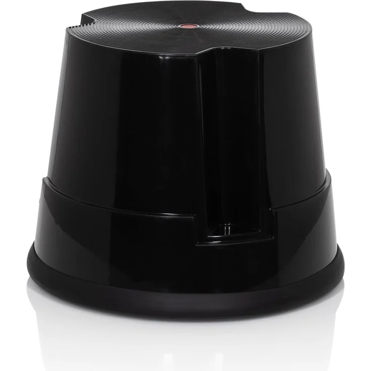 hjh OFFICE Tritthocker TIO-S Kunststoff Elefantenfuß, Höhe 30 cm, bis 150kg belastbar, mit Rollen 830003 Schwarz