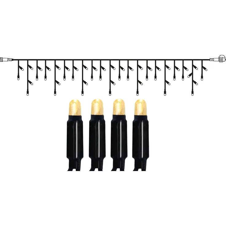 System 24 "LED Eiszapfen-Lichterkette 3m" warmweiß, IP44