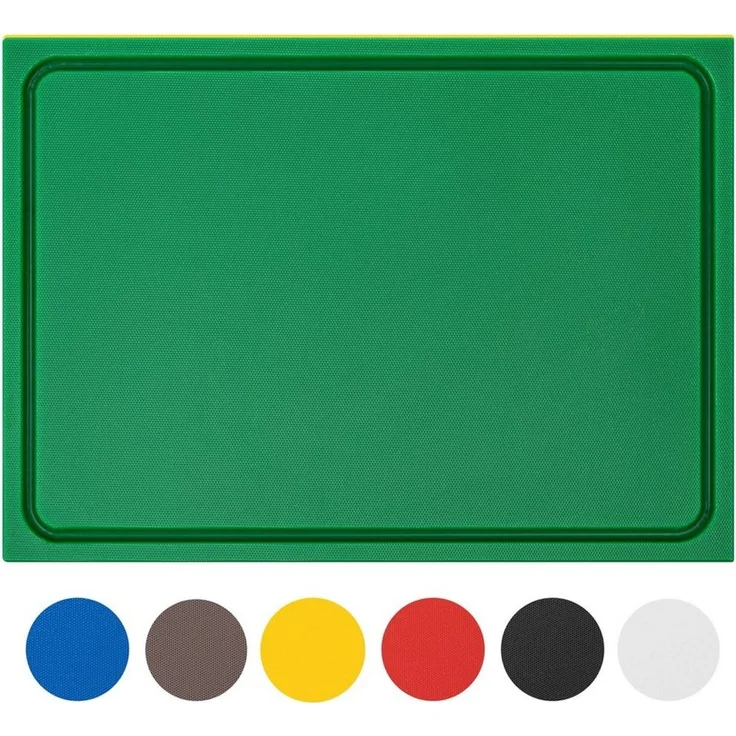 MUVELL Schneidebrett Kunststoff, Grün, 60x40x2 cm, mit Saftrille, EXTRA dick, Kunststoff, (Stück, 1-St, Schneidebrett), messerschonend,Saftrille,Extra Dick – Bild 1