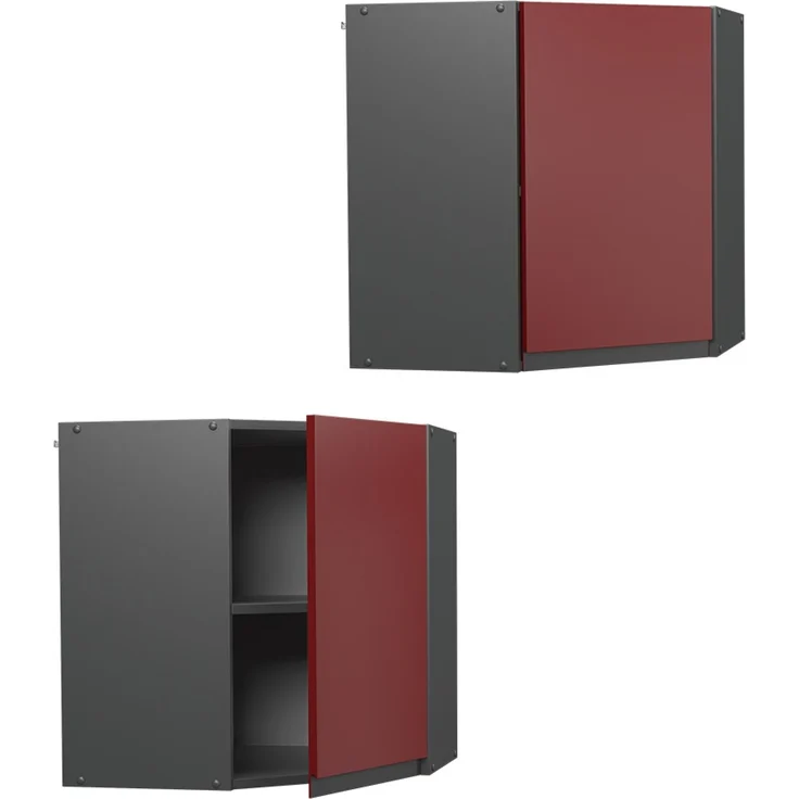 Eckhängeschrank R-Line Rot 57 cm J-Shape Vicco – Bild 5